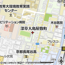 京都府京都市伏見区深草大島屋敷町25周辺の地図