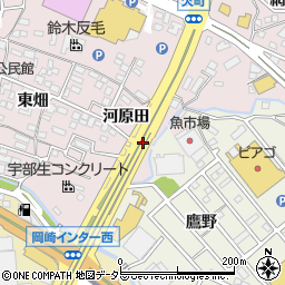 愛知県岡崎市欠町（河原田）周辺の地図