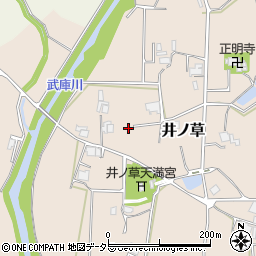 兵庫県三田市井ノ草967周辺の地図