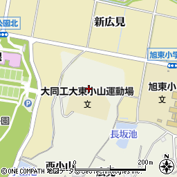 愛知県知多市金沢東小山周辺の地図