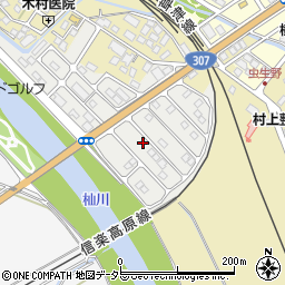 滋賀県甲賀市水口町虫生野虹の町59周辺の地図