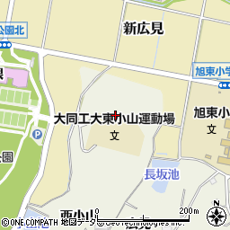 愛知県知多市金沢（東小山）周辺の地図