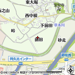 愛知県知多郡阿久比町白沢前田周辺の地図