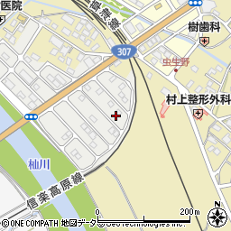 滋賀県甲賀市水口町虫生野虹の町25周辺の地図