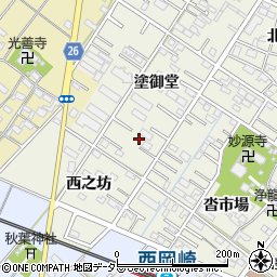 愛知県岡崎市大和町塗御堂17周辺の地図
