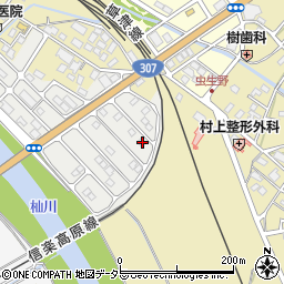 滋賀県甲賀市水口町虫生野虹の町22周辺の地図