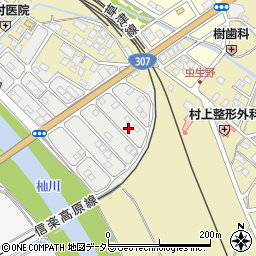 滋賀県甲賀市水口町虫生野虹の町26周辺の地図