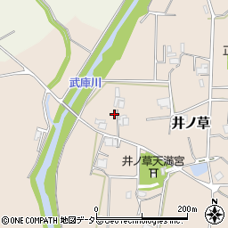 兵庫県三田市井ノ草58周辺の地図