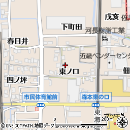 京都府向日市森本町東ノ口周辺の地図