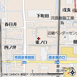 京都府向日市森本町（東ノ口）周辺の地図