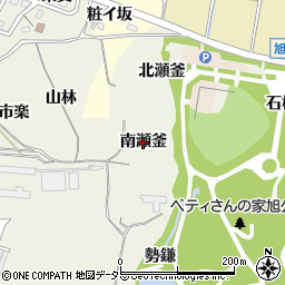 愛知県知多市金沢（南瀬釜）周辺の地図