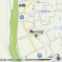 兵庫県三田市小野431周辺の地図