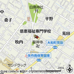 愛知県岡崎市大和町中切1周辺の地図