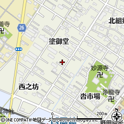 愛知県岡崎市大和町塗御堂14-4周辺の地図