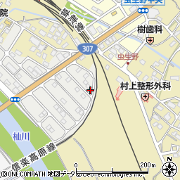 滋賀県甲賀市水口町虫生野虹の町8周辺の地図