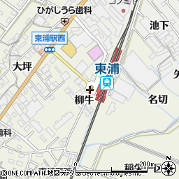 愛知県知多郡東浦町藤江柳牛周辺の地図