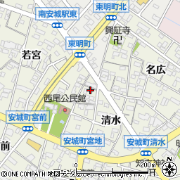愛知県安城市安城町宮地70周辺の地図