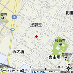 愛知県岡崎市大和町塗御堂14-5周辺の地図