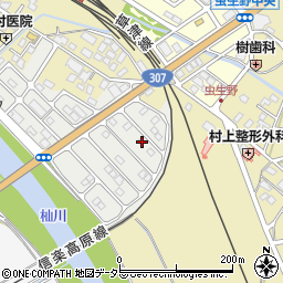 滋賀県甲賀市水口町虫生野虹の町20周辺の地図