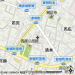 愛知県安城市安城町宮地75周辺の地図