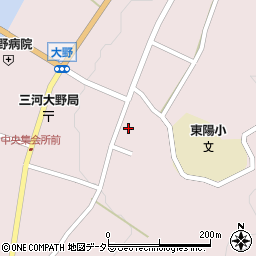 愛知県新城市大野山伏通周辺の地図