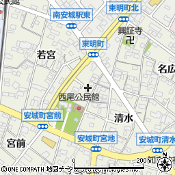 愛知県安城市安城町宮地65周辺の地図