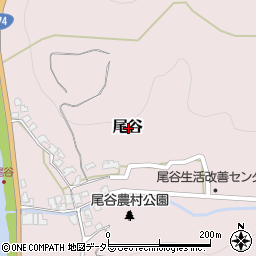 岡山県美作市尾谷周辺の地図