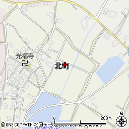 兵庫県加西市北町周辺の地図