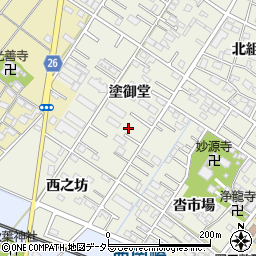 愛知県岡崎市大和町塗御堂14-6周辺の地図