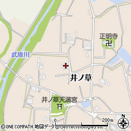 兵庫県三田市井ノ草75周辺の地図