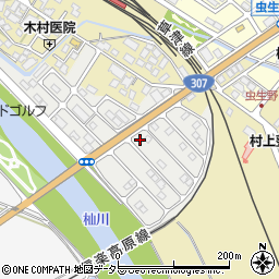 滋賀県甲賀市水口町虫生野虹の町55周辺の地図