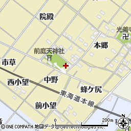 愛知県岡崎市新堀町中野17周辺の地図