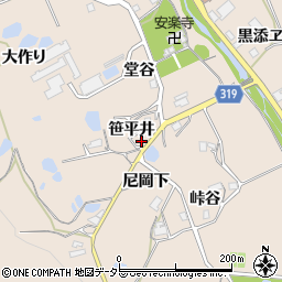 兵庫県川辺郡猪名川町笹尾笹平井周辺の地図