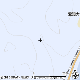 愛知県新城市富栄大木平周辺の地図