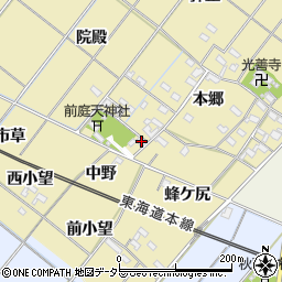愛知県岡崎市新堀町中野16周辺の地図