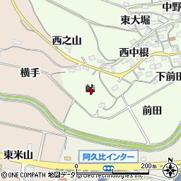 愛知県知多郡阿久比町白沢峠周辺の地図