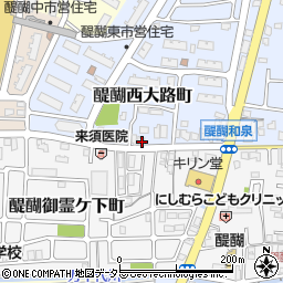 京都府京都市伏見区醍醐西大路町22周辺の地図
