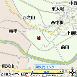 愛知県阿久比町（知多郡）白沢（峠）周辺の地図