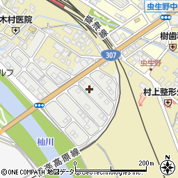 滋賀県甲賀市水口町虫生野虹の町30周辺の地図