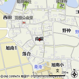 愛知県知多市金沢南根周辺の地図