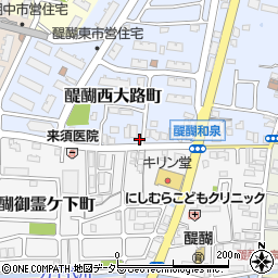 京都府京都市伏見区醍醐西大路町25周辺の地図