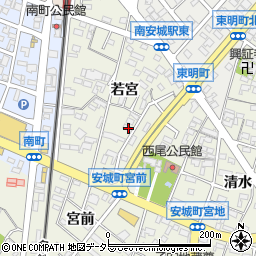 愛知県安城市安城町若宮39周辺の地図