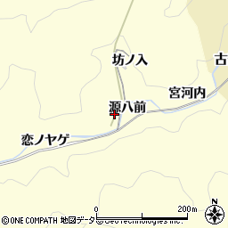 愛知県岡崎市蓬生町源八前周辺の地図
