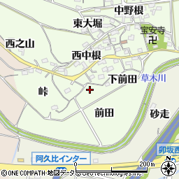 愛知県知多郡阿久比町白沢上前田周辺の地図
