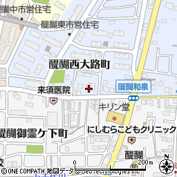 京都府京都市伏見区醍醐西大路町24周辺の地図