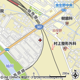 滋賀県甲賀市水口町虫生野虹の町6周辺の地図