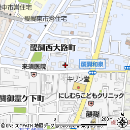 京都府京都市伏見区醍醐西大路町26周辺の地図