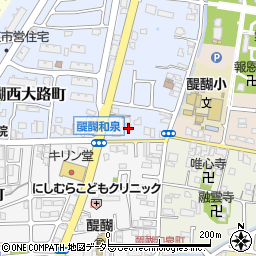 京都府京都市伏見区醍醐西大路町61-1周辺の地図