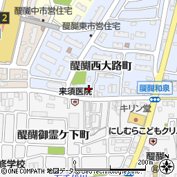 京都府京都市伏見区醍醐西大路町19周辺の地図