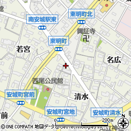 愛知県安城市安城町宮地72周辺の地図